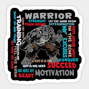 Fitness Bodybuilding Weightlifting Motiviational Gym Shirts and Gifts Sticker